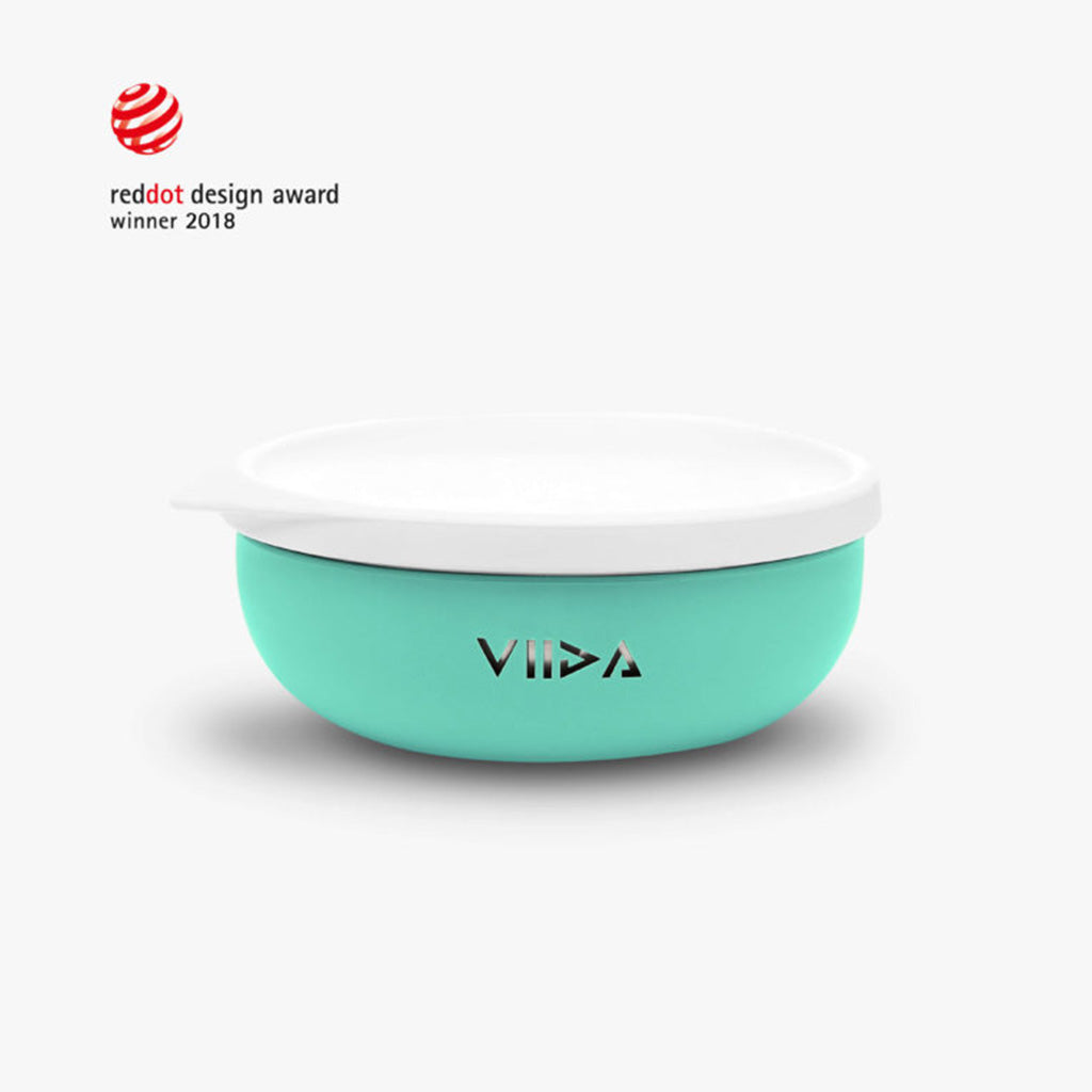 Viida Souffle Series Anti-bacterial Stainless Steel Bowl with Silicone Lid