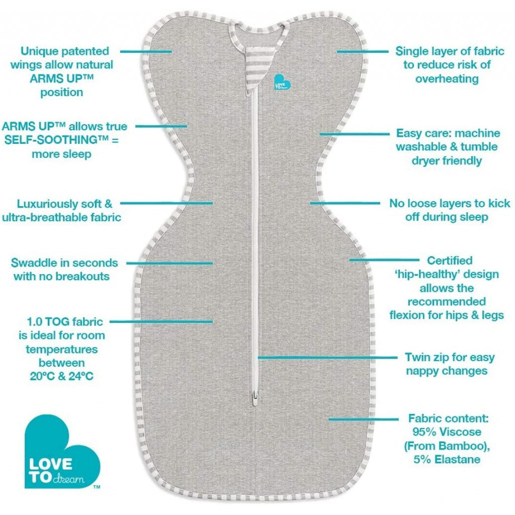 Love to Dream Swaddle UP Original Bamboo- Grey Dot