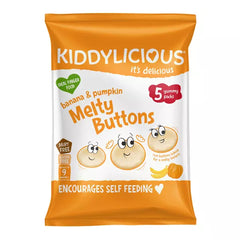 Kiddylicious Melty Buttons Banana & Pumpkin (multipack)