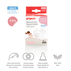 Pigeon Natural Feel Silicone Nipple Shield Size 2