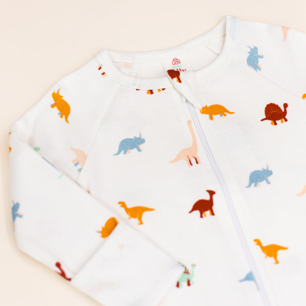 Elly Raglan Sleepsuit - Dino