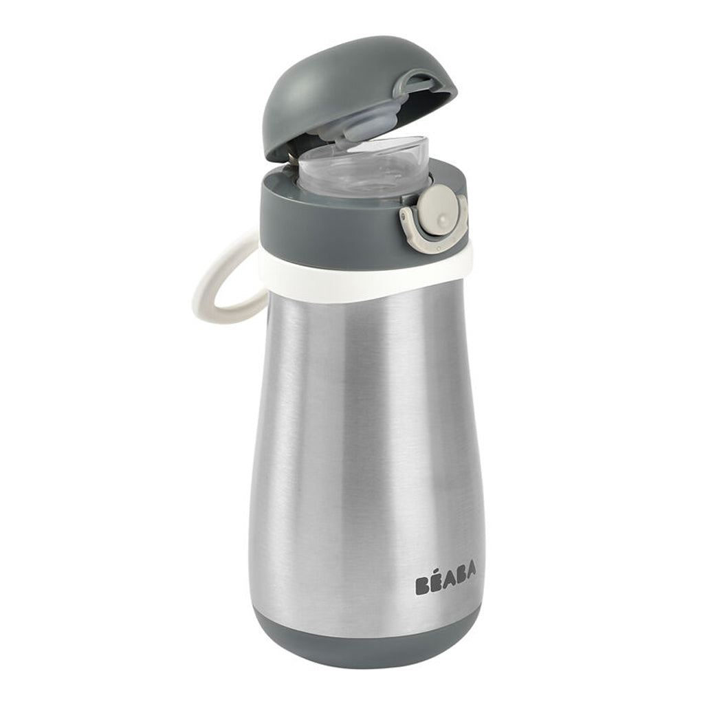 Beaba Stainless Steel Spout Bottle 350 ml Charcoal