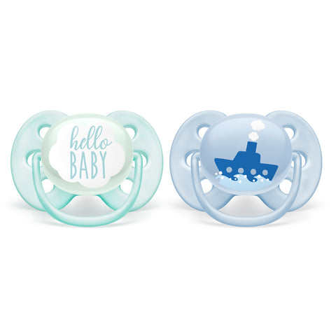 Avent Ultra Soft Soother Twin (0 to 6 months)