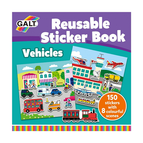 Galt Reusable Sticker Book - Vehicles
