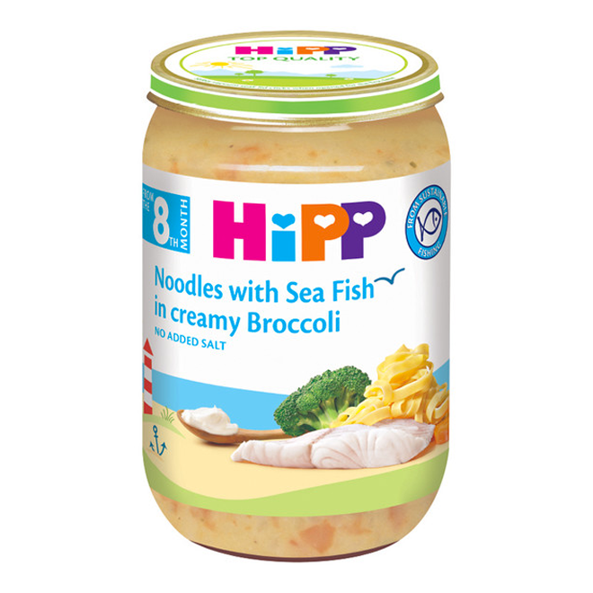 HiPP Organic Noodles with Sea Fish in Cream and Broccoli Sauce 220g