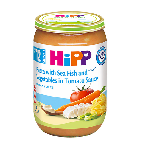 HiPP Organic Ribbon Pasta with Fish and Vegetables In Tomato Sauce 220g