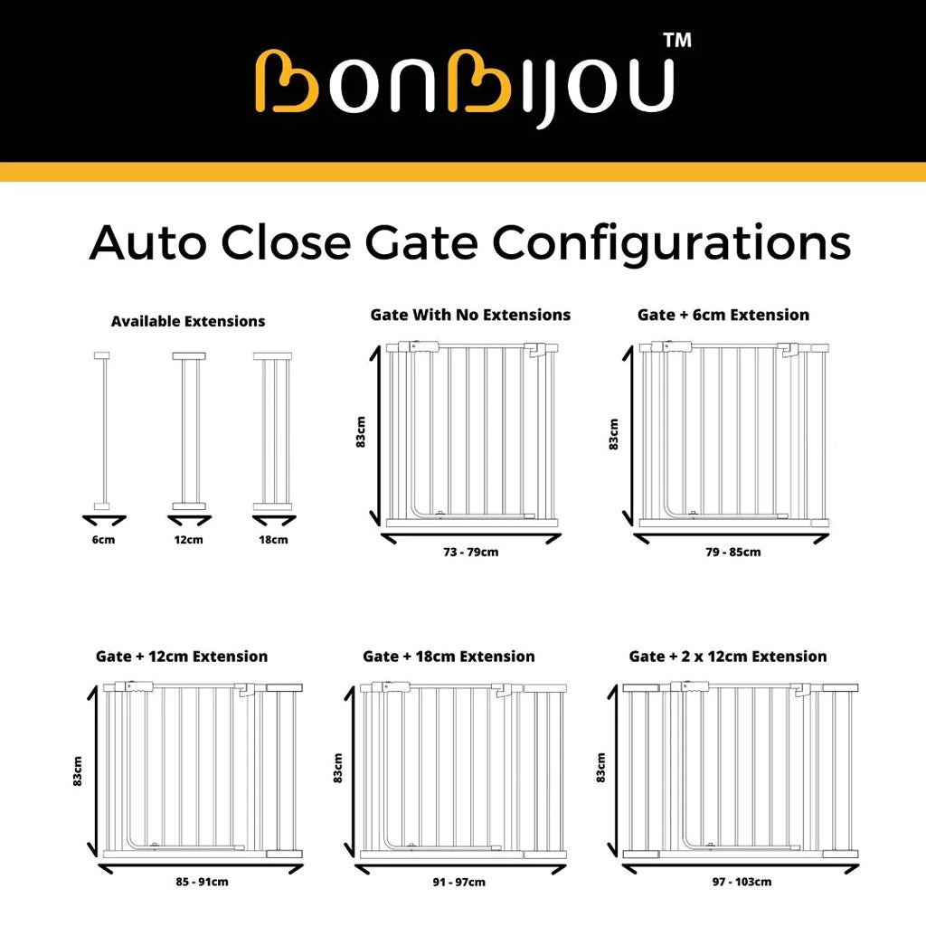 Bonbijou  Auto-Close Safety Gate For Kids and Pets