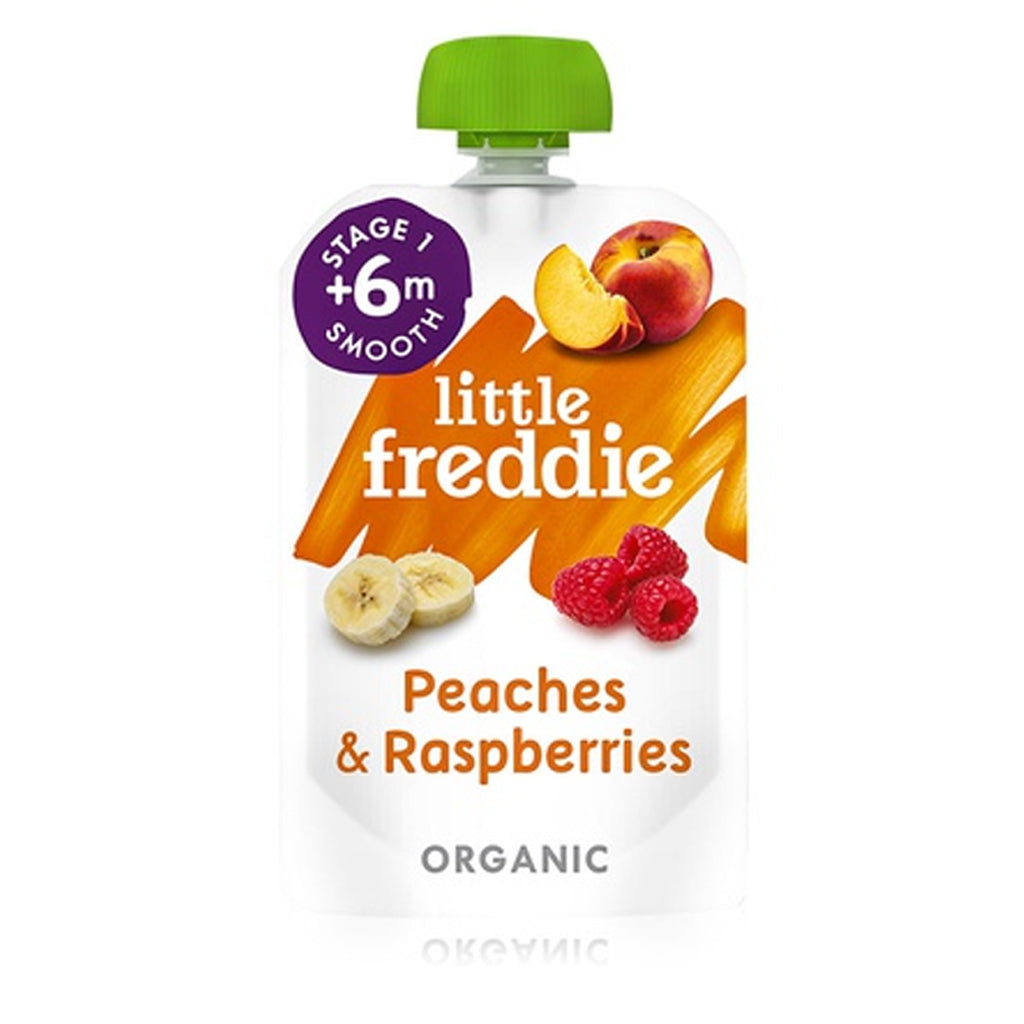 Little Freddie Vibrant Peaches & Raspberry Puree