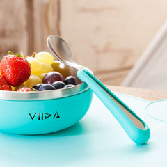 Viida Souffle Series Anti-bacterial Stainless Steel Fork & Spoon - Small