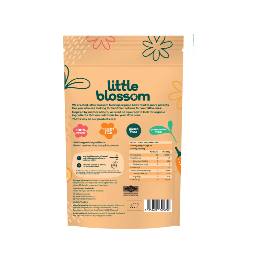 Little Blossom Organic Brown Rice Cereal | Pumpkin