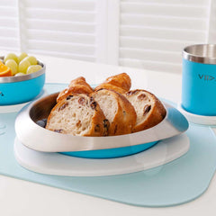 Viida Souffle Series Anti-bacterial Stainless Steel Plate with Silicone Lid