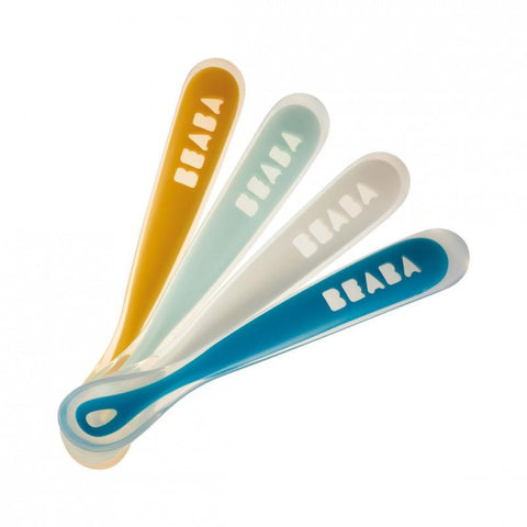 Beaba Ergonomic 1st Age Silicone Spoons Set of 4