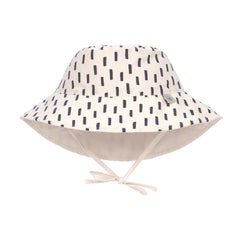 Lassig UV Protection Bucket Sun Hat - Strokes, White Grey