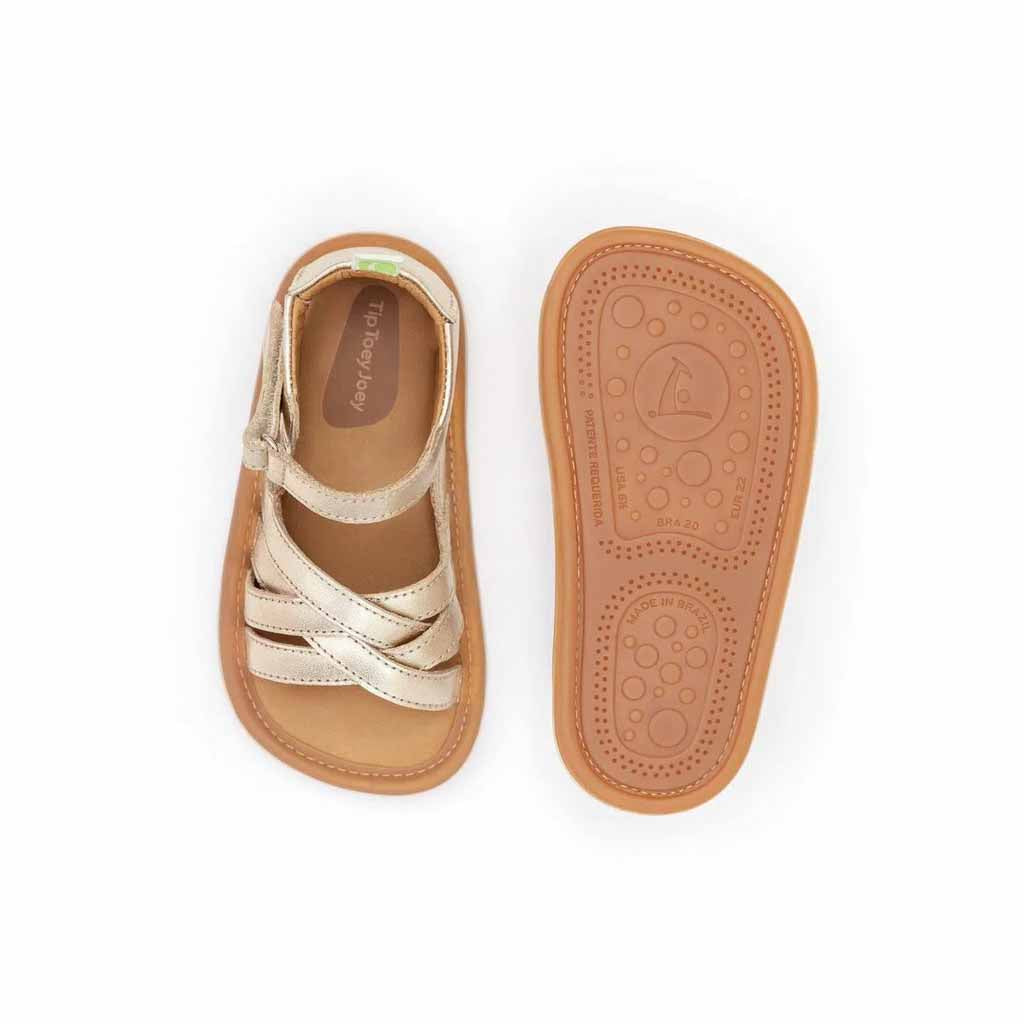 Tip Toey Joey Toddler Sandal Criss Cross - Champagne