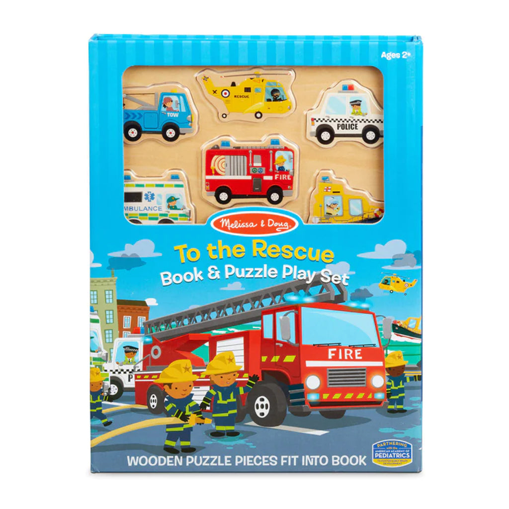 Melissa & Doug Book & Puzzle Play Set: To the Rescue