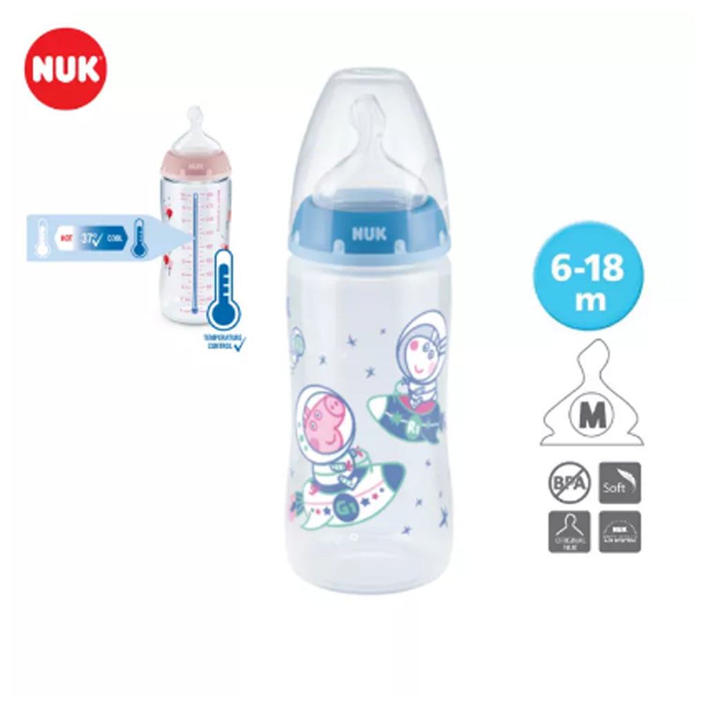 NUK Peppa Pig Anti-Colic PP Bottle with Temperature Control 300ml