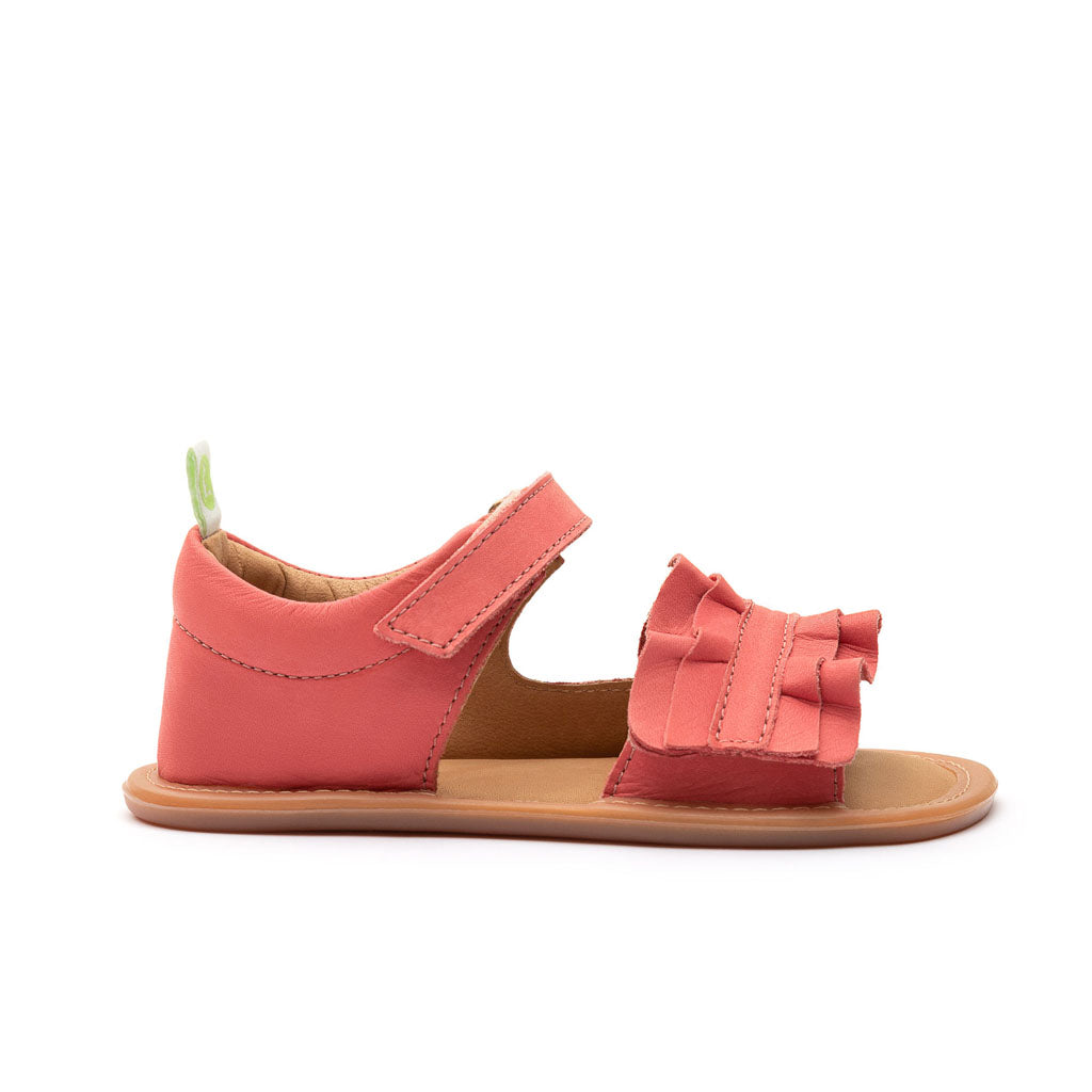 Tip Toey Joey Toddler Sandal Ruffy - Coral Matte