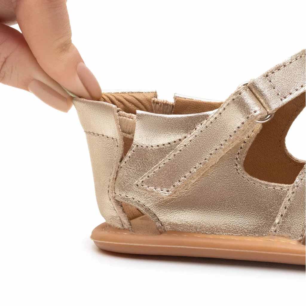 Tip Toey Joey Toddler Sandal Criss Cross - Champagne