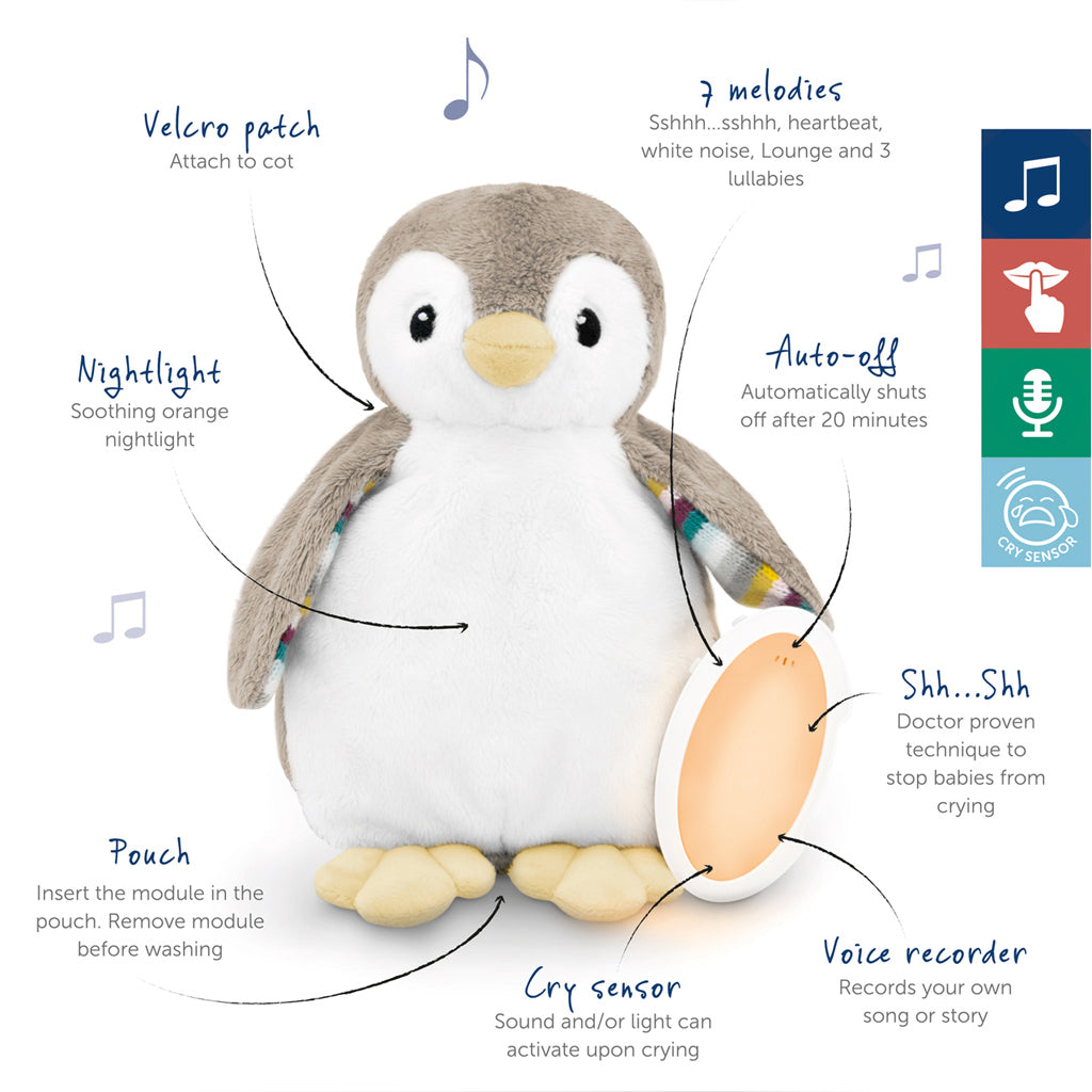 Zazu Baby Sleep Shusher - Phoebe Penguin