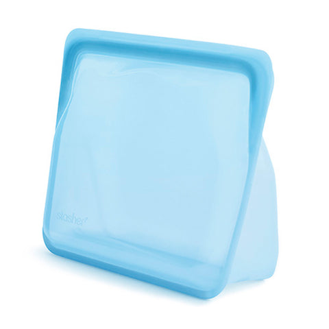 Stasher Reusable Silicone Stand-Up Mid Bag, Rainbow Blue (1656 ml)