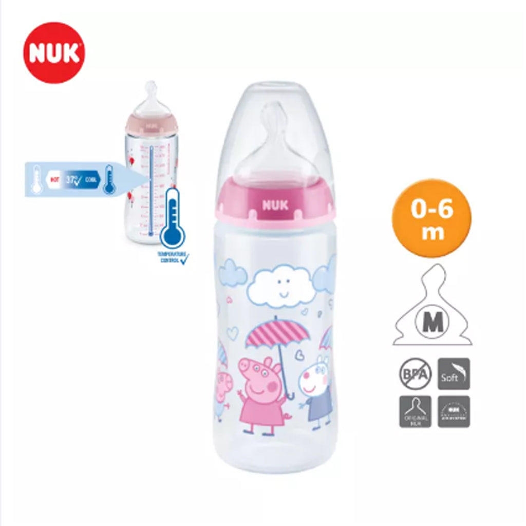 NUK Peppa Pig Anti-Colic PP Bottle with Temperature Control 300ml