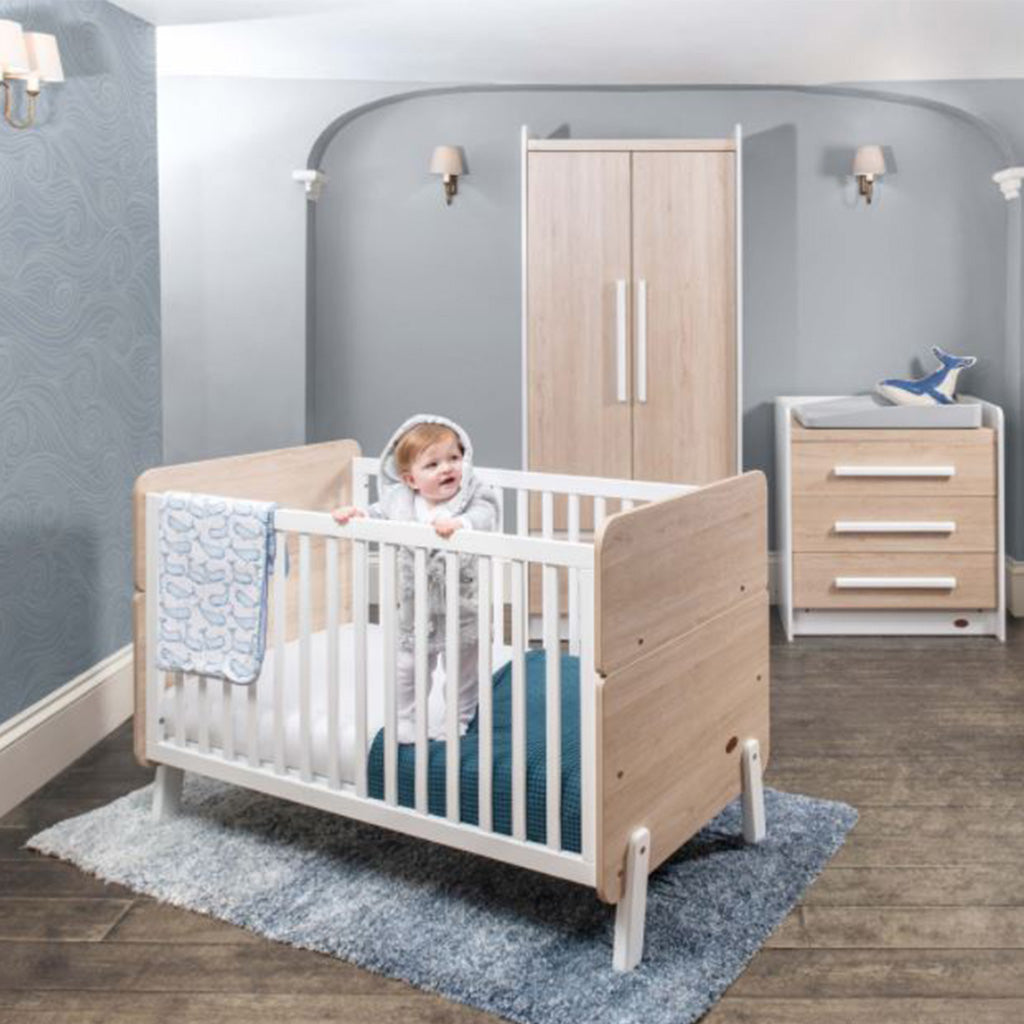 Boori Natty Cot Bed - Barley White and Oak