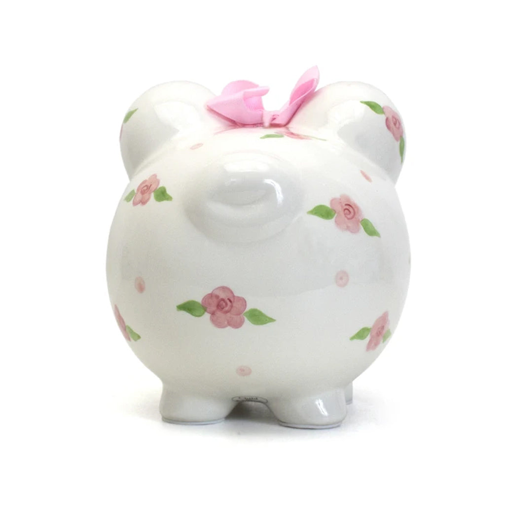 Child to Cherish Posies & Polka Dots Piggy Bank