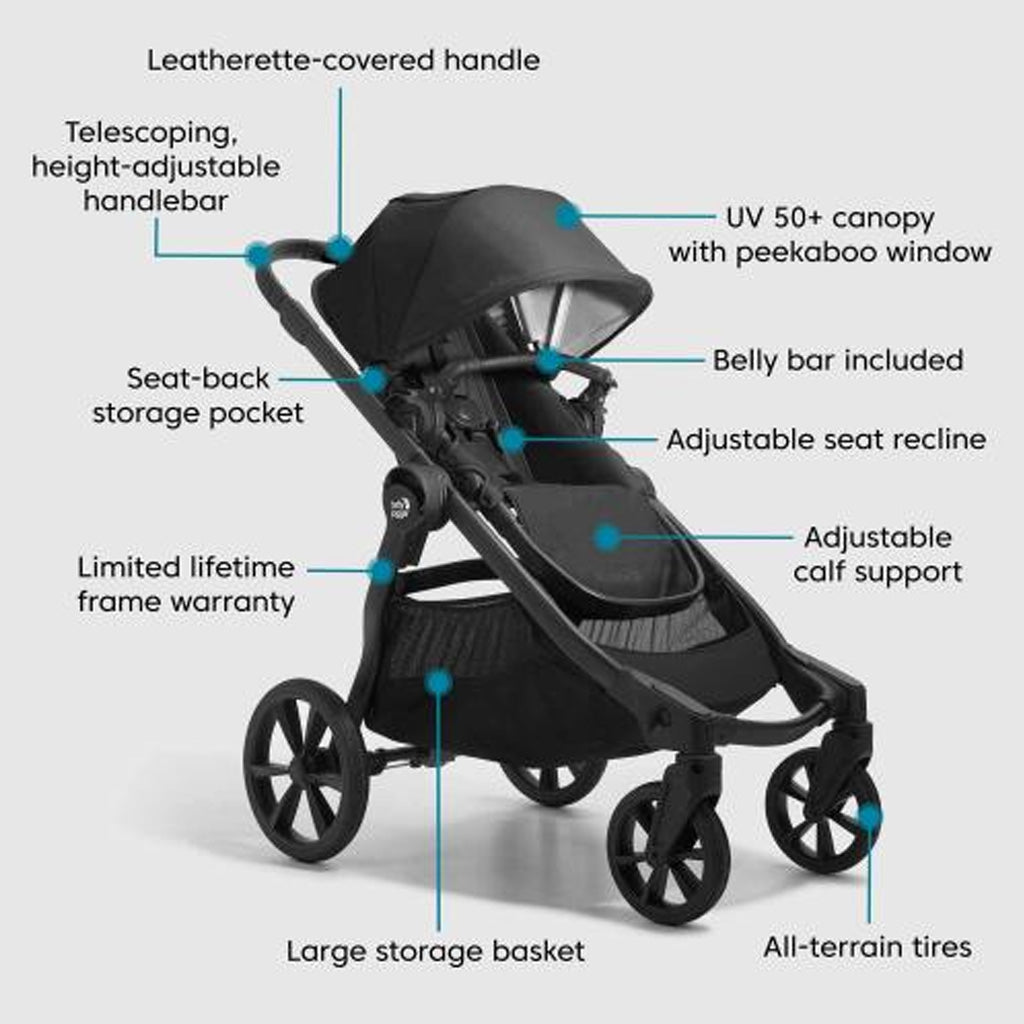 Baby Jogger City Select 2 Eco Stroller With Tencel - Harbour Grey