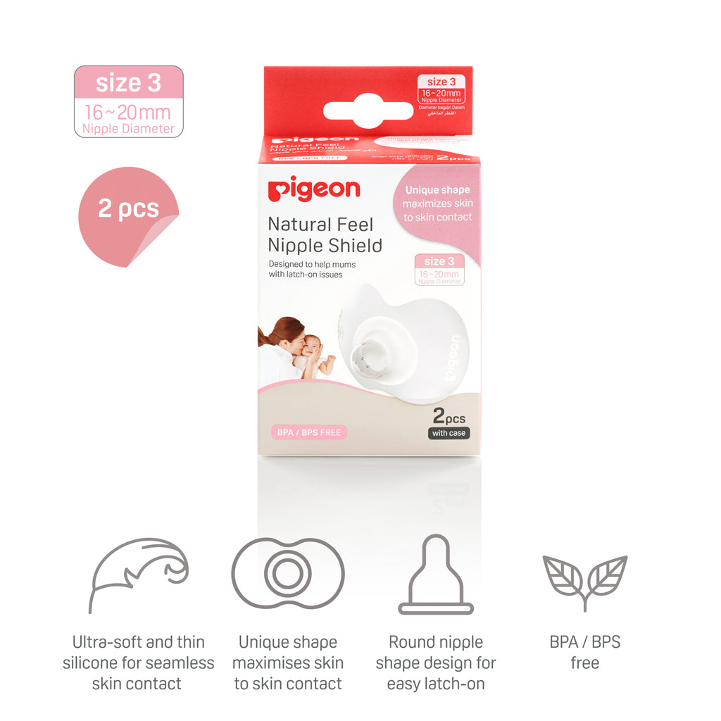 Pigeon Natural Feel Silicone Nipple Shield Size 3