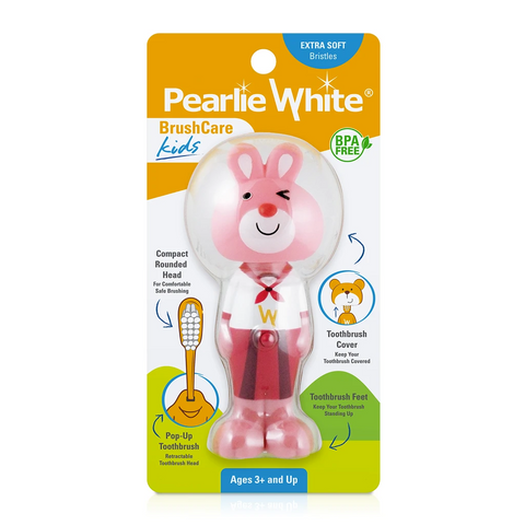 Pearlie White BrushCare Kids Pop-Up Extra Soft Toothbrush - Rabbit