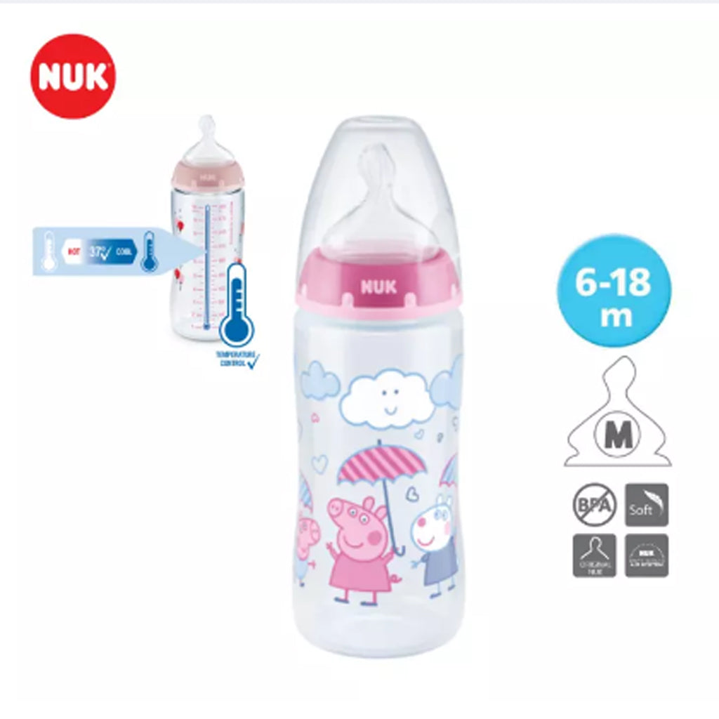 NUK Peppa Pig Anti-Colic PP Bottle with Temperature Control 300ml