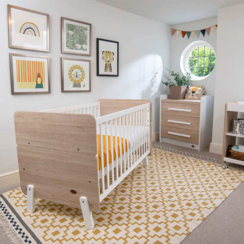 Boori Natty Cot Bed - Barley White and Oak