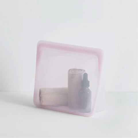 Stasher Reusable Silicone Stand-Up Mid Bag, Rainbow Pink (1656 ml)