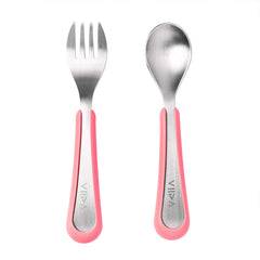 Viida Souffle Series Anti-bacterial Stainless Steel Fork & Spoon - Large