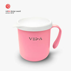 Viida Souffle Series Anti-bacterial Stainless Steel Cup with Silicone Lid