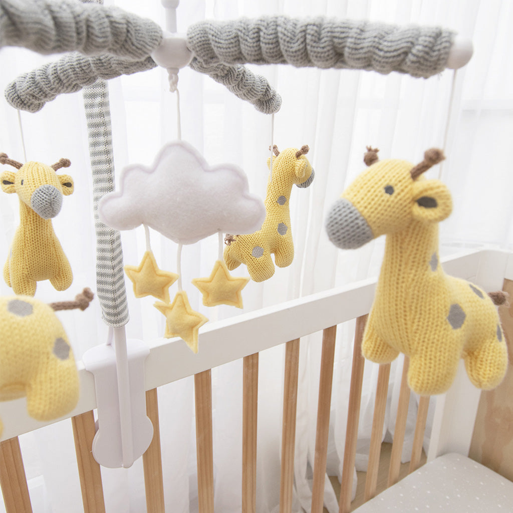 Living Textiles Musical Mobile Set - Noah Giraffe