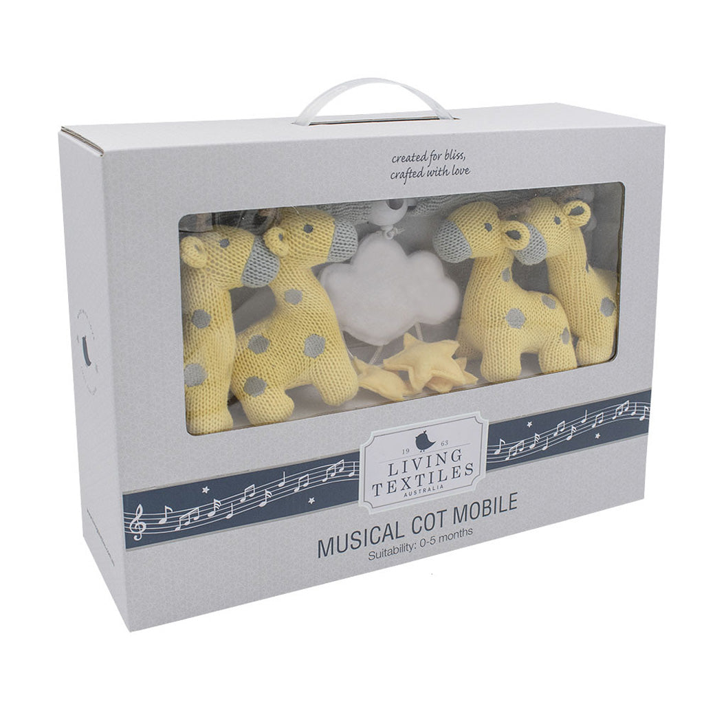 Living Textiles Musical Mobile Set - Noah Giraffe