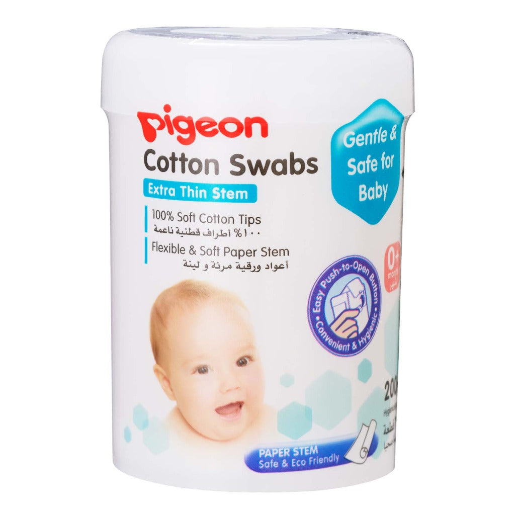 Pigeon Cotton Swabs Thin Paper Stem 200 Pcs