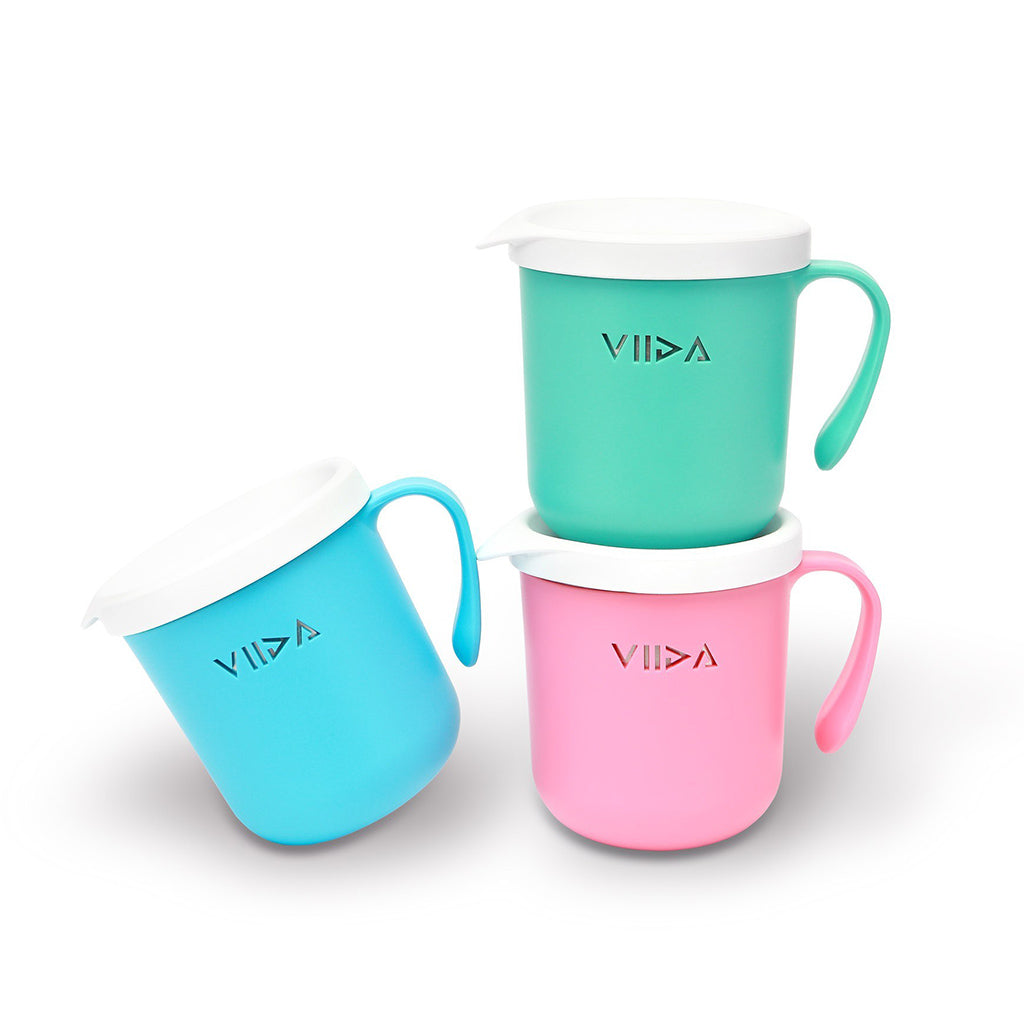 Viida Souffle Series Anti-bacterial Stainless Steel Cup with Silicone Lid