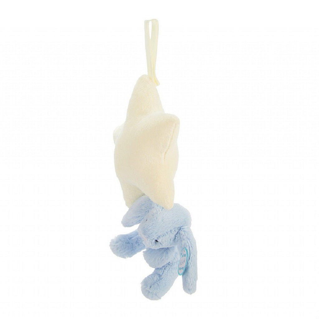 Jellycat Bashful Blue Bunny Star Musical Pull