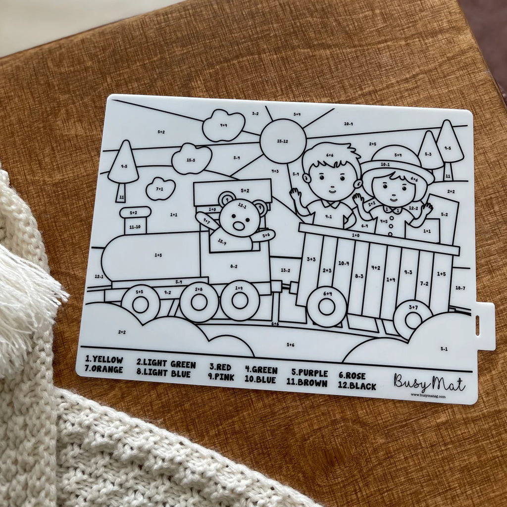 Busymat Travel Placemat - Maths Train