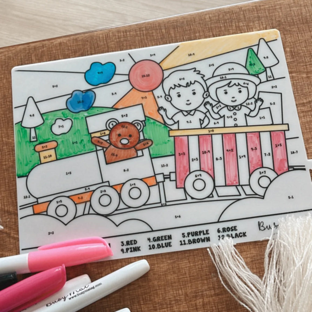 Busymat Travel Placemat - Maths Train