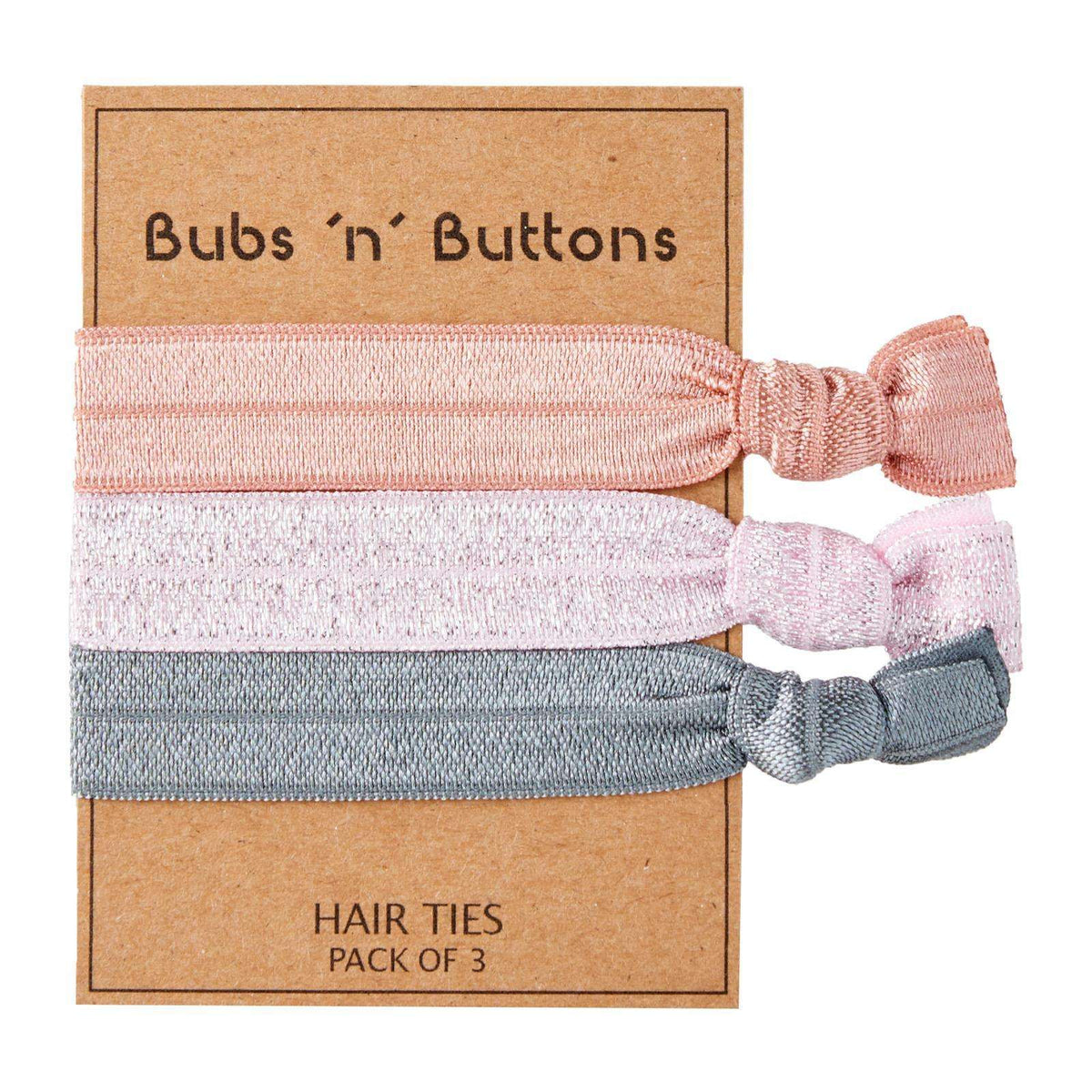 Bubs 'n' Buttons Hair Ties - 3pcs Pack