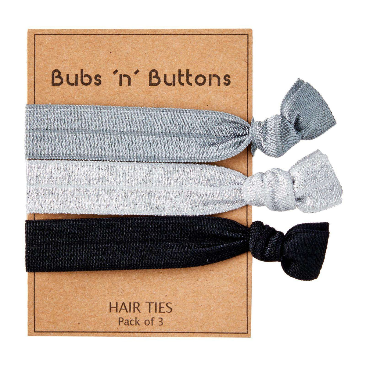 Bubs 'n' Buttons Hair Ties - 3pcs Pack
