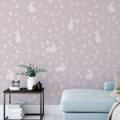 Urban Li'l Bunny Wallpaper - Pink