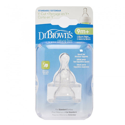 Dr. Brown's Standard Silicone Nipple - Y-cut (2 Pack)