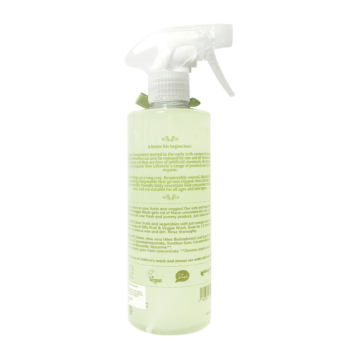 Organic New Lifestyle Fruits & Vegetable Wash 500ml