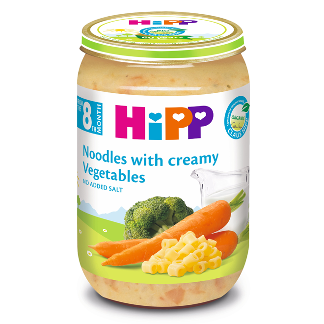 HiPP Organic Noodles with Creamy Vegetables 220g