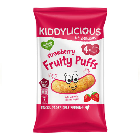 Kiddylicious Fruity Puffs Strawberry (multipack)