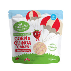 KiwiGarden Strawberry Probiotic Yoghurt Corn & Quinoa Cake